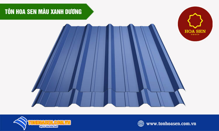 Tôn Hoa Sen màu xanh dương 