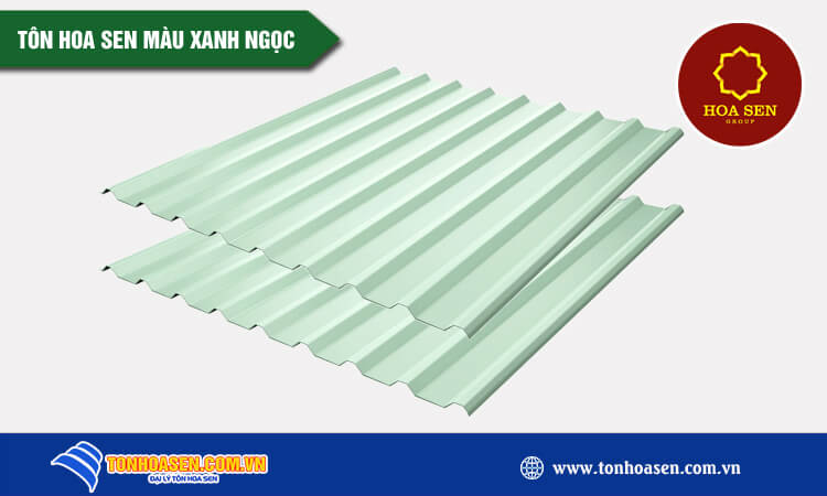 Tôn Hoa Sen màu xanh ngọc 