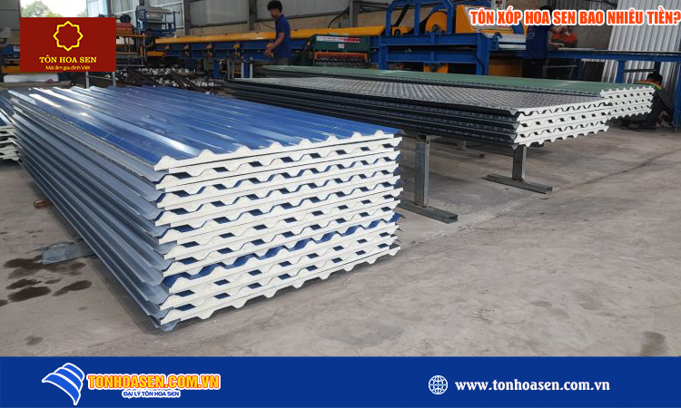 Tôn xốp hoa sen bao nhiêu tiền 1m2