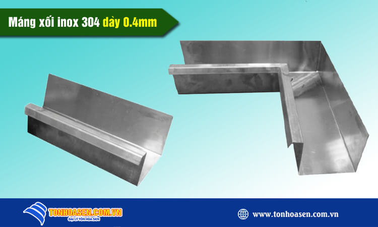 Máng xối inox 304 dày 0.4mm
