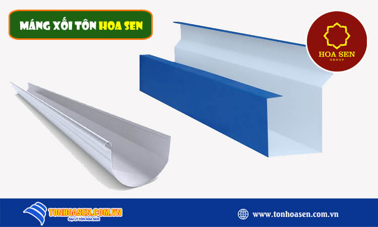 Máng xối tôn hoa sen 