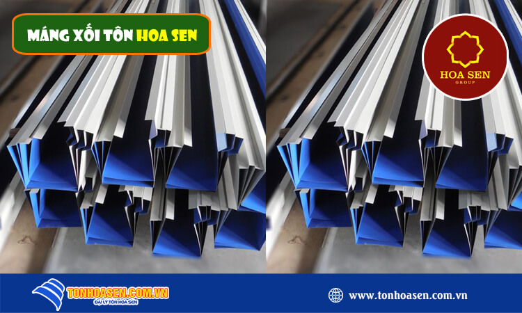 Máng xối tôn hoa sen 