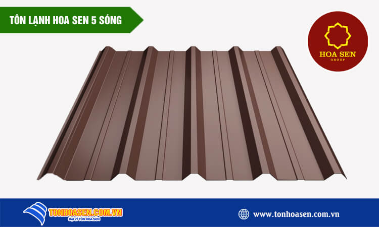 Tôn lạnh Hoa Sen 5 sóng 