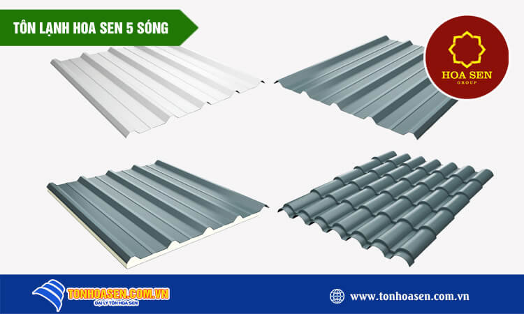 Tôn lạnh Hoa Sen 5 sóng 