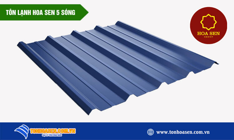 Tôn lạnh Hoa Sen 5 sóng 