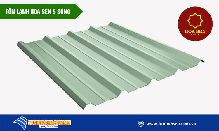 Tôn lạnh Hoa Sen 5 sóng 