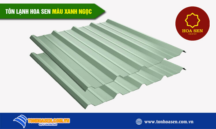 Tôn lạnh Hoa Sen màu xanh ngọc 