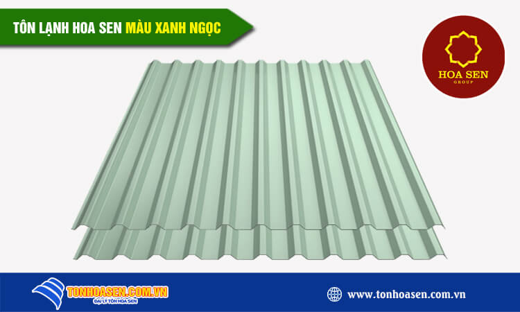 Tôn lạnh Hoa Sen màu xanh ngọc 