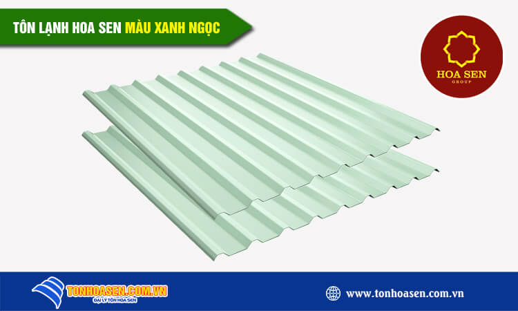 Tôn lạnh Hoa Sen màu xanh ngọc 