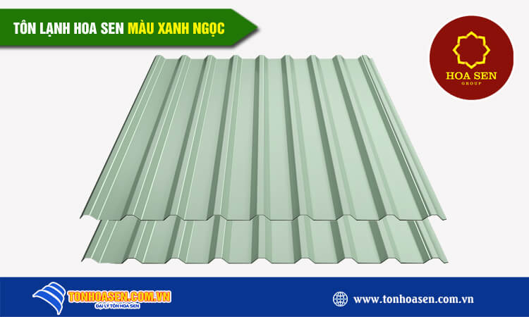 Tôn lạnh Hoa Sen màu xanh ngọc 