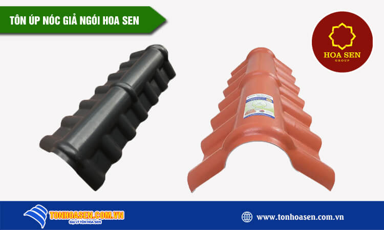 Tôn úp nóc giả ngói Hoa Sen 