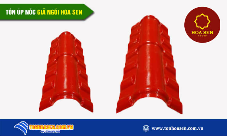 Tôn úp nóc giả ngói thuong hiệu Hoa Sen 