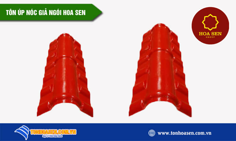 Tôn úp nóc giả ngói Hoa Sen 