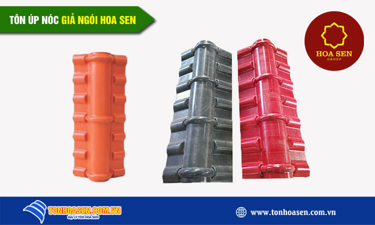 Tôn úp nóc giả ngói thuong hiệu Hoa Sen 