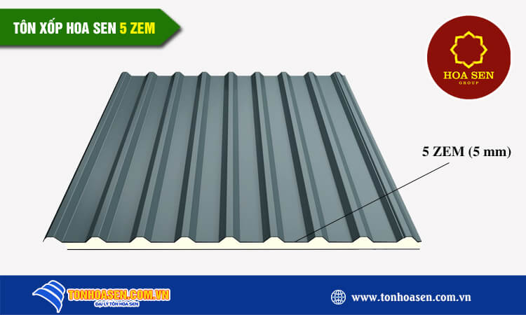 Tôn xốp Hoa Sen 5 zem 