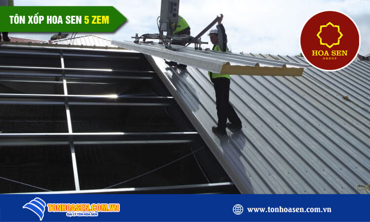 Tôn xốp Hoa Sen 5 zem 