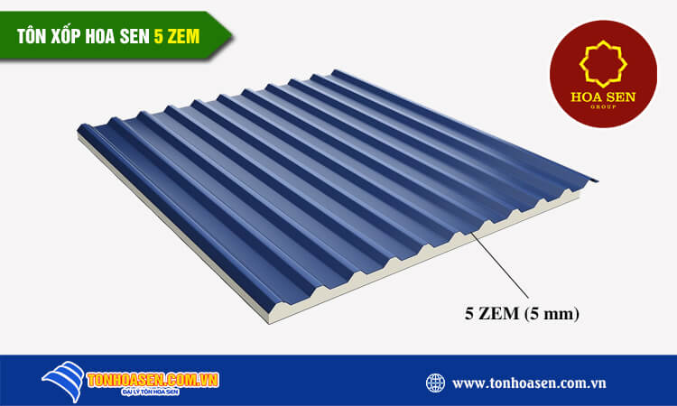 Tôn xốp Hoa Sen 5 zem 