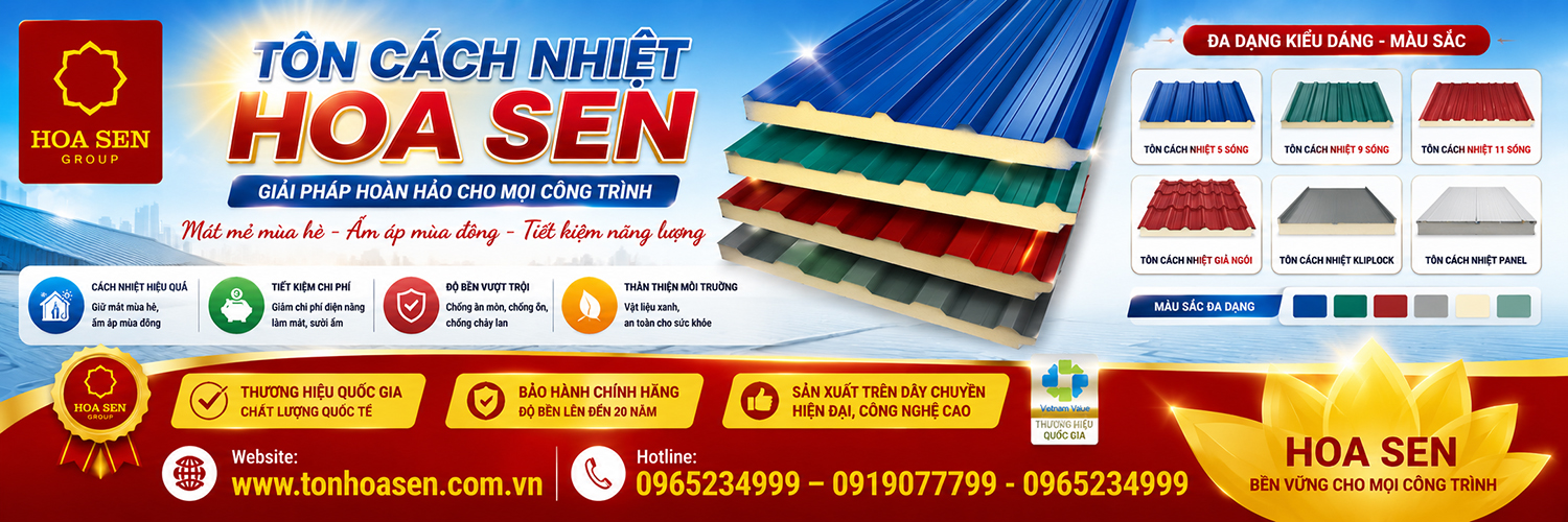 Tôn cách nhiệt hoa sen